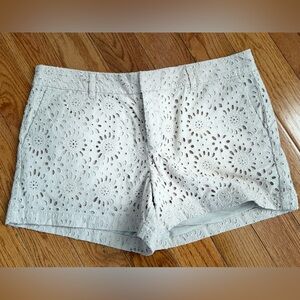 White Eyelet Lace Shorts